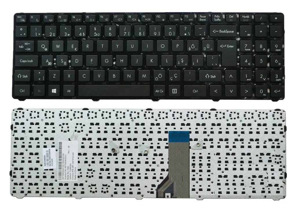 Casper Twd, Exper Twd, Exper Q5V, Exper Ultranote Q5V Klavye Türkçe Orjinal Çerçeveli mp-12k73us920, AETWDA00010
