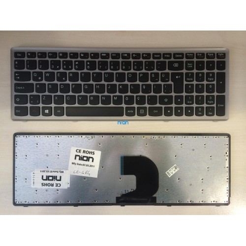 Lenovo Z500, Lenovo Z500A, Lenovo Z500G, Klavye Türkçe T6f1-Tur 25206415 Pk130sy1d13 9Z.N8rsc.30T 