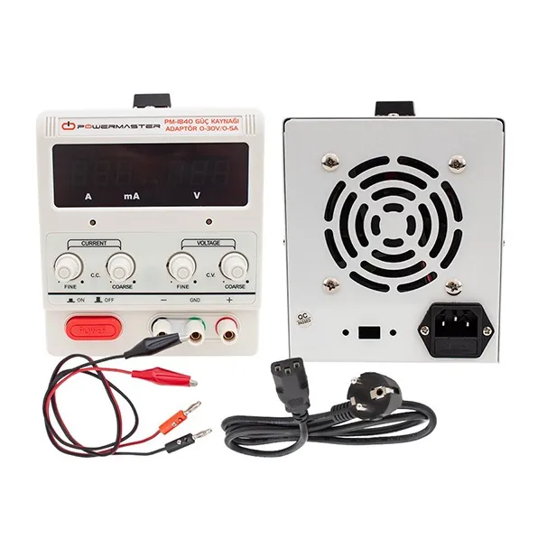 Powermaster PM-1840 0-30V/0-5A Güç Kaynağı Adaptör
