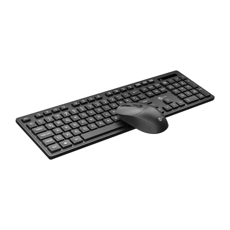 Lecoo KW201 Kablosuz Türkçe Q Klavye Mouse Set Siyah