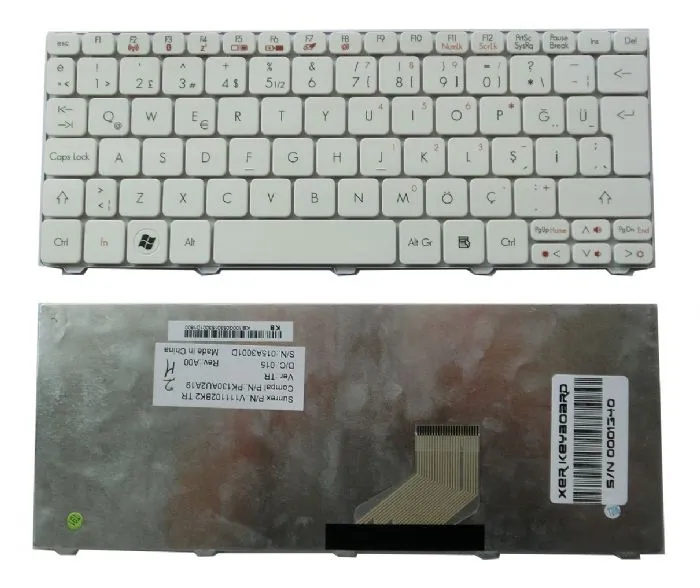 Packard Bell ZE6, Packard bell ZE7, Packard Bell ZH9, Packard Bell NAV70, Packard Bell PAV70, NAV70, NAV80, PAV80, LT21 Klavye Türkçe V111102BK2