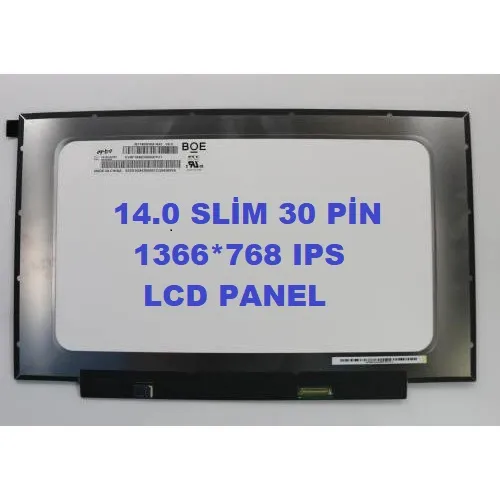 NT140WHM-N46 Notebook Lcd Ekran (14.0 Slim 30 Pin 1366*768 Dar Kasa)