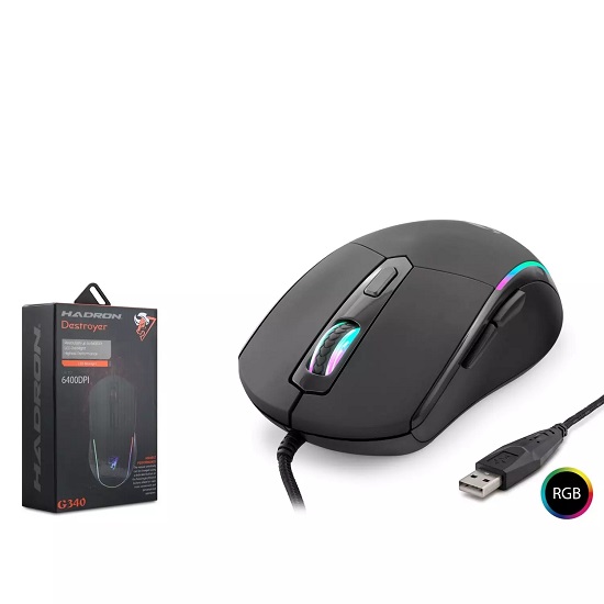 Hadron Destroyer G340 Kablolu 6400 Dpı RGB Oyuncu Mouse