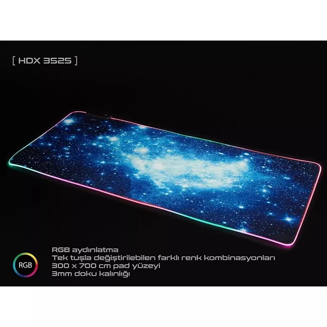 Hadron HDX3526, HDX3525, HDX3530, HDX3532 HDX3527 Oyuncu Mouse Pad RGB Ledli 300*700*3mm