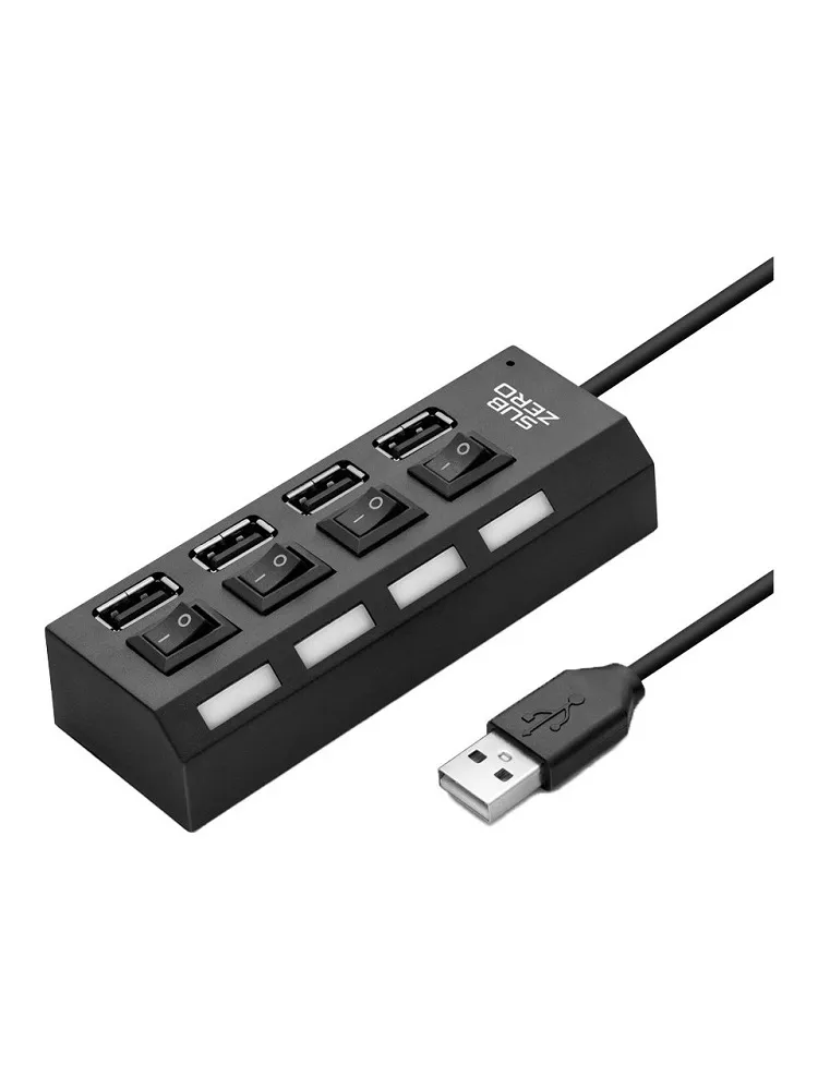 Subzero WD60 4 Port USB Çoklayıcı 2,0 USB Hub Anahtarlı Işıklı