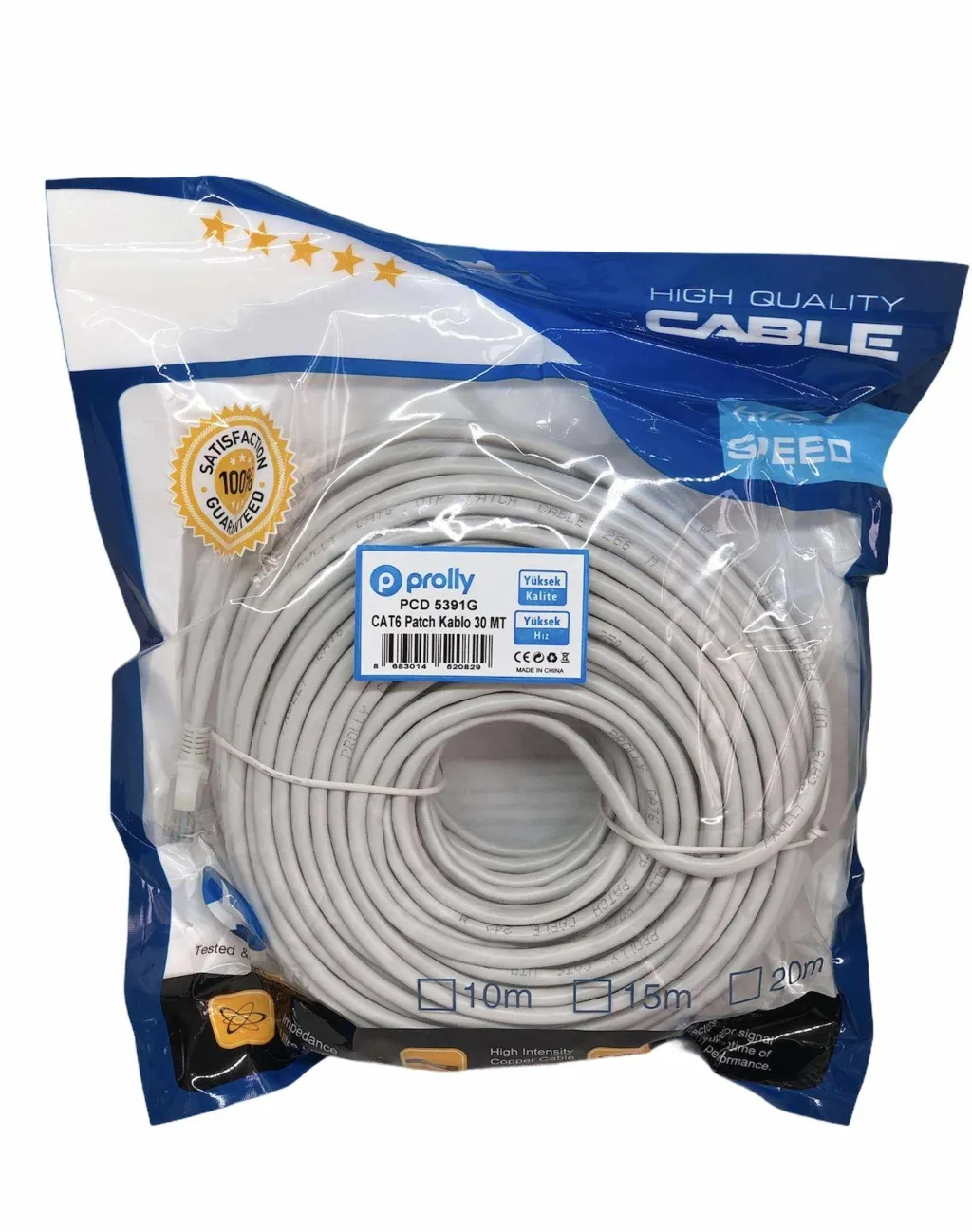 Prolly PCD 5391G CAT6 Patch Kablo 30 Metre