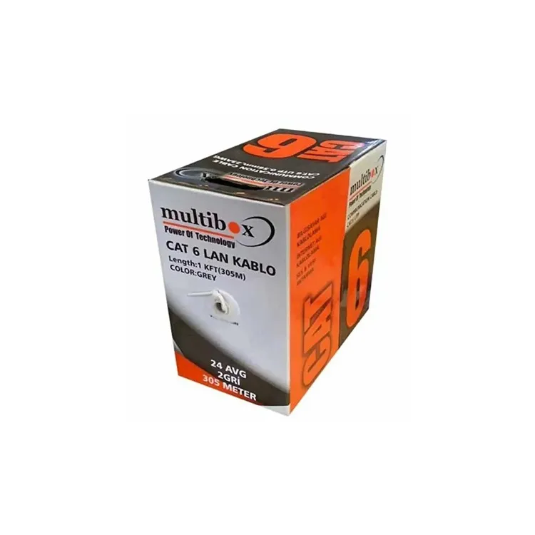 Multibox Plus Cat6 Ethernet UTP 23AWG 58ML 305 Metre Network Kablo