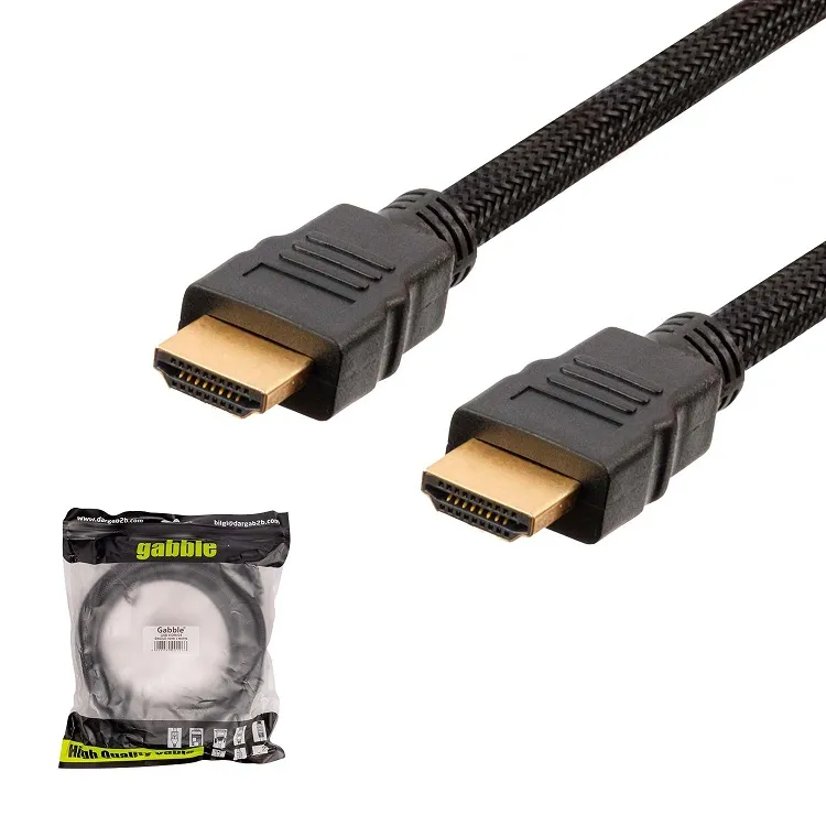Gabble Gab-015 1.5 Metre 1.4V 3D 4K Örgülü Filtreli HDMI Kablosu