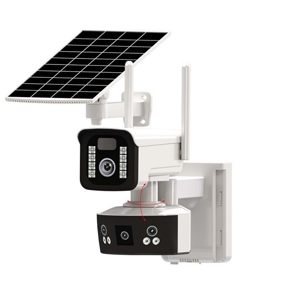 O-KAM Pro 3920 6 MP 4G Solar Dual Lens 3 Kamera 3+3MP Dual Light PTZ Kamera