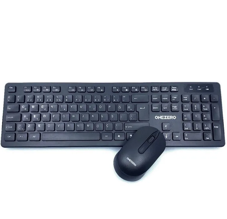OneZero ZR-700 Kablosuz Klavye ve Mouse Set Siyah