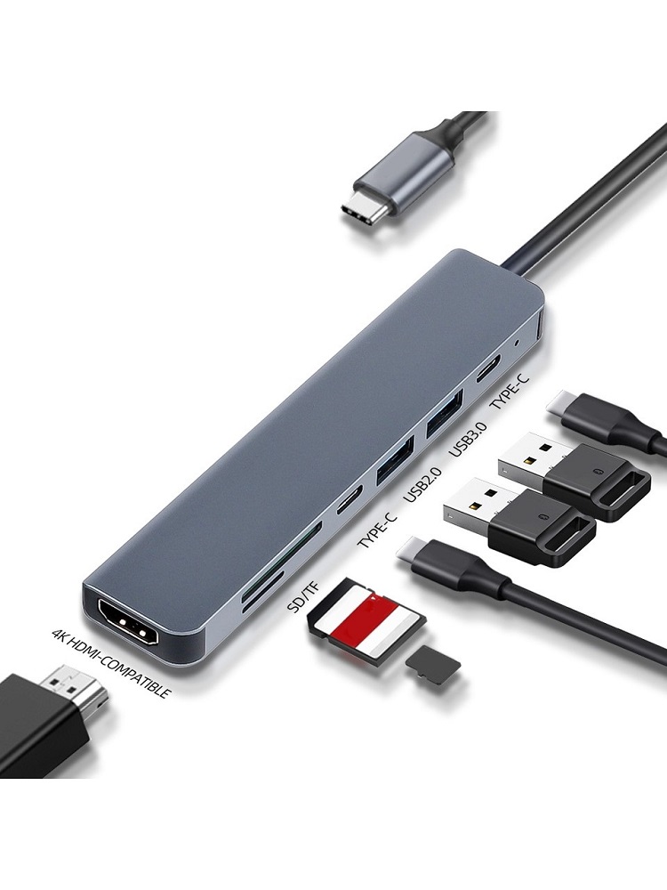 Onezero Type-c USB, Type-C - HDMI Uyumlu Adaptör Macbook Air Pro Samsung USB 3.0 Hub Çoklu Splitter Dönüştürücü