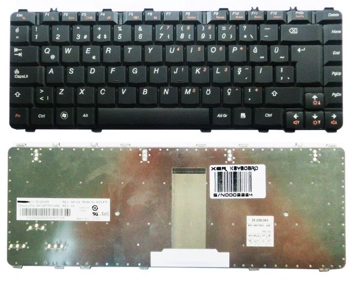 Lenovo Y450, Lenovo Y450A, Lenovo Y450G, Lenovo Y550P, Lenovo Y550, Lenovo Y560, Klavye Türkçe (bronze) 25-008579 V-101020Bk1 N3S-Tr