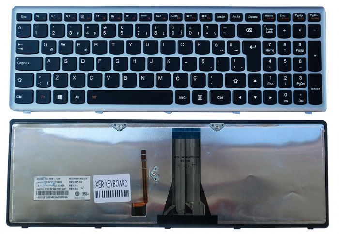 Lenovo Z510, S500, G500S, G505, S510P, Flex 15 Klavye Türkçe T6E1-TUR 9Z.NAFBT.Q0T NSK-BMQBT (Işıklı)