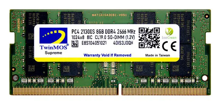 TwinMOS 8GB 2666MHz DDR4 SO-DIMM Ram (MDD48GB2666N)