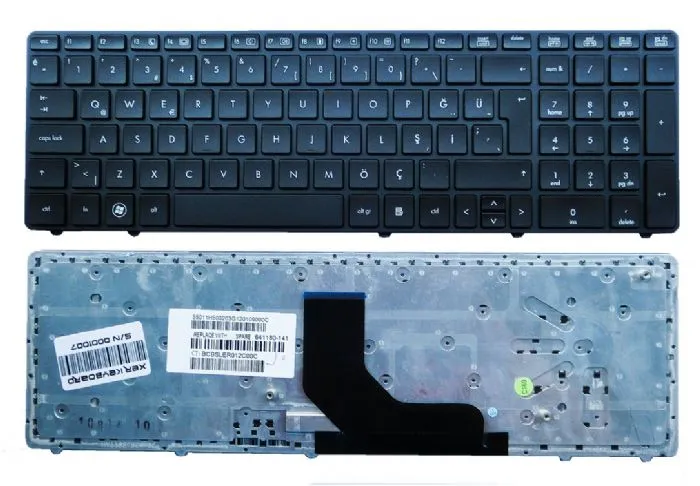 HP Probook 6560B, 6565B, 6570B, Hp Elitebook 8560P, 8570P Klavye Türkçe 641180-141