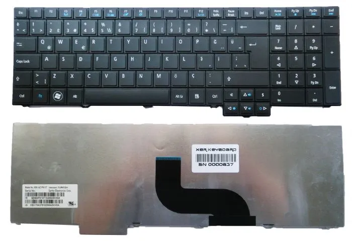 Acer Travelmate 5360, 5760, 6595, 6595G, 6595T, 8573, 8573T Klavye Türkçe NSK-AZ1PW 0T