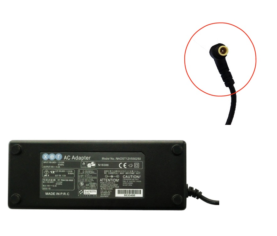 Sony 120 Watt 19.5V 6.15A 6.0X4.4 mm. Notebook Adaptör