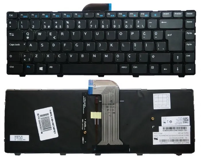 Dell inspiron 14 3421, Dell 14R 5421, Vostro 2421 Klavye Türkçe Işıklı MP-12C86TQJ442