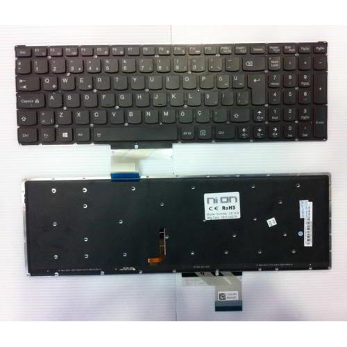 Lenovo Y50-70 Notebook Klavye (Siyah TR Işıklı)