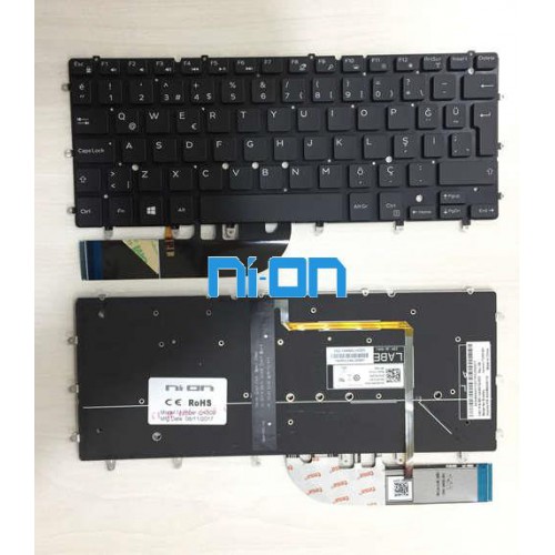 Dell XPS 13 9343 P54G P54G001 Notebook Klavye (Siyah TR Aydınlatmalı)