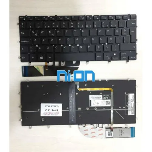 Dell XPS 13 9343 P54G P54G001 Notebook Klavye (Siyah TR Aydınlatmalı)