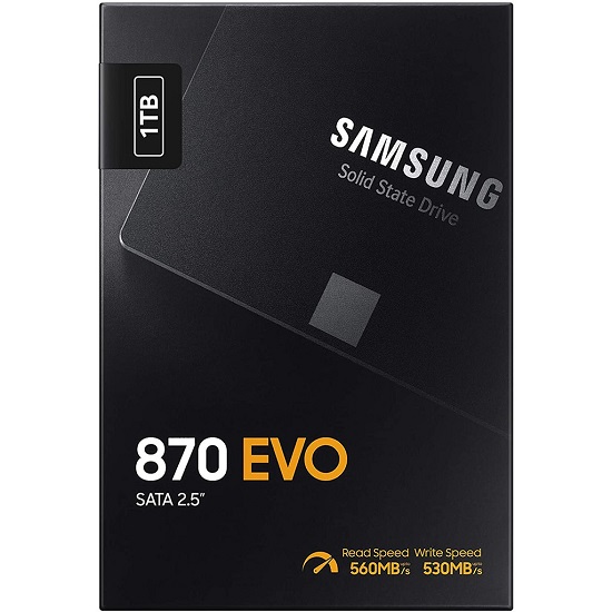Samsung 870 EVO SSD 1TB 2.5 SATA3 560-530MB/s (MZ-77E1T0BW)