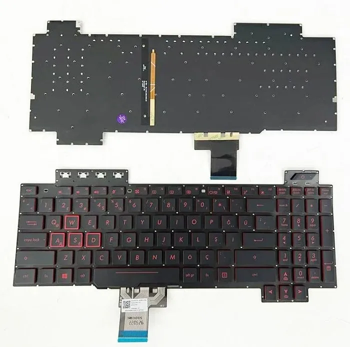 Asus Tuf Gaming Fx505, Fx505Dv Fx505Dd, Fx505Dt Fx505D Fx505Du, Fx505Dy Fx505Gd, Fx505Ge Fx505G, Fx505Gt Notebook Klavye Işıklı