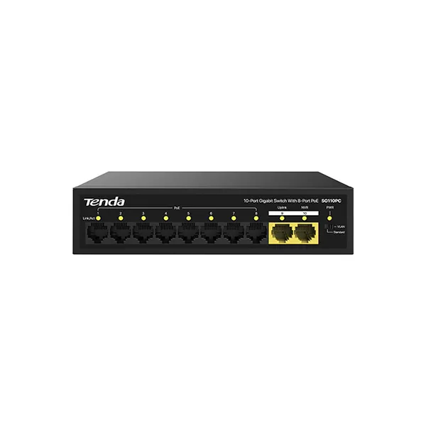 Tenda SG110PC 10 Port Gigabit 8 Port PoE Switch 100W