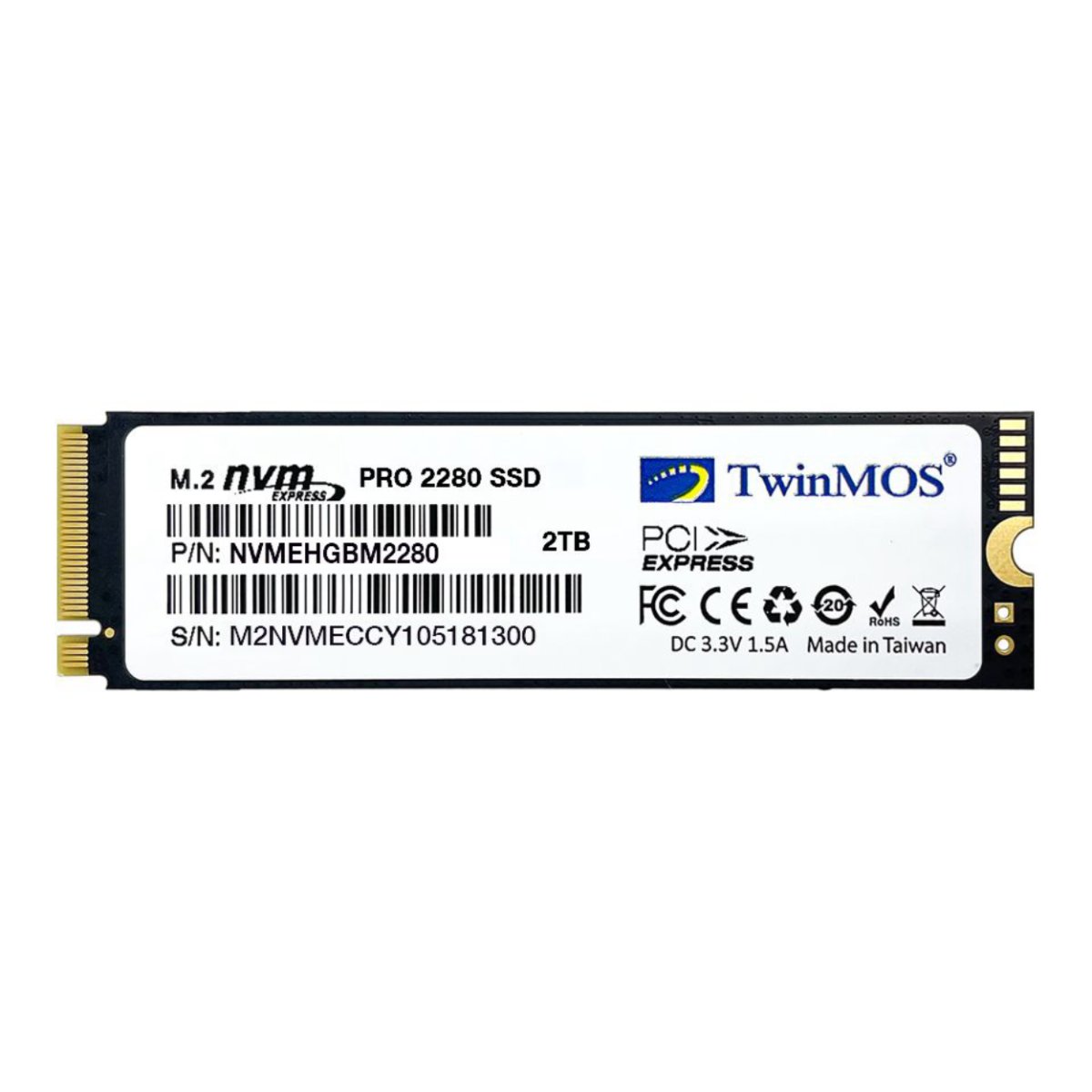 TwinMOS 2TB Alpha Pro NVMe M.2 PCle 3600-3250MB/s (NVME2TB2280AP)