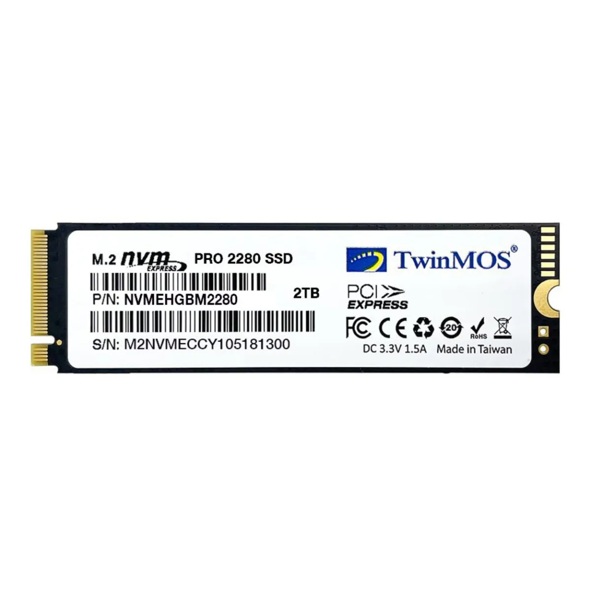 TwinMOS 2TB Alpha Pro NVMe M.2 PCle 3600-3250MB/s (NVME2TB2280AP)