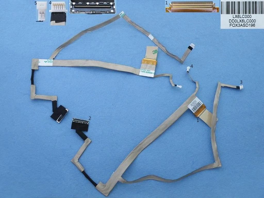 Hp Pavilion Dv6-3000 Lcd KABLO DD0LX6LC000 DD0LXLC001 Fox3asd196