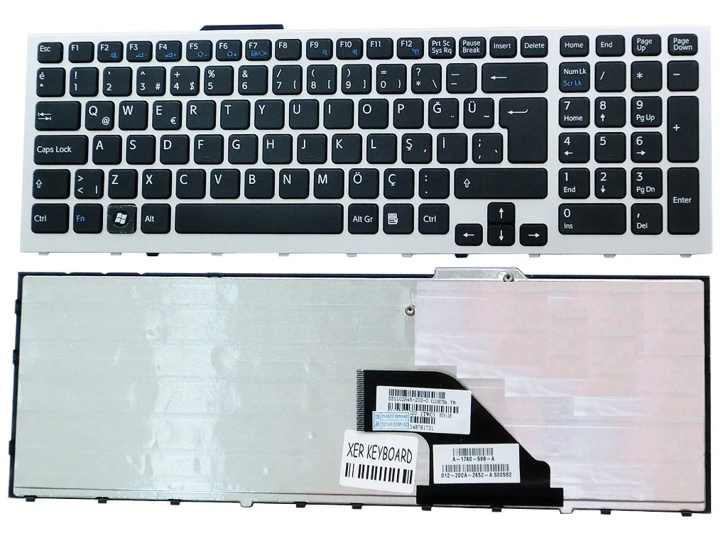 SONY Vaio VPCF1 VPC-F1 VPCF11 VPCF12 VPCF13 81112M PCG-81113M PCG-81212M PCG-81213M Klavye Tuş Takımı Q - Türkçe ÇERÇEVELİ
