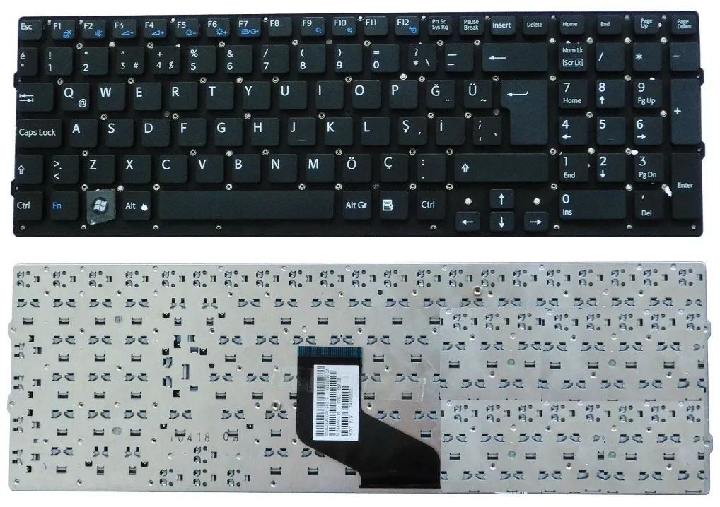 Sony VPC F219, Sony VPC F22S1E, Sony VPC F22S1E/B, Pcg81313m, PCG-81411M Klavye Türkçe 9Z.N6CBF.A0T,