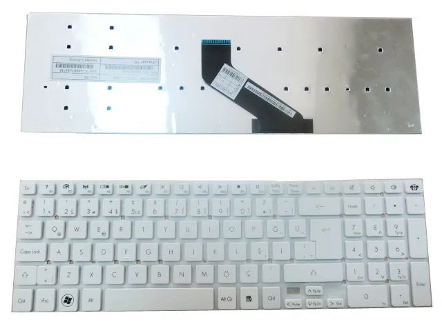 Packard Bell LS44, Packard Bell TS44HR-605TK TS44, TS44HR, TS44SB, Klavye Türkçe Beyaz