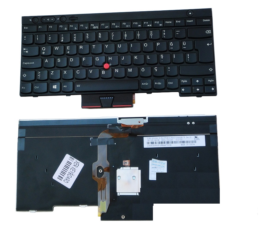 Lenovo T430, Lenovo T430S, Lenovo T430I, Lenovo X230, Lenovo X230T, Lenovo X230I, Lenovo T530, Lenovo T530I, Lenovo W530 Klavye Türkçe Işıklı CS12-TUR