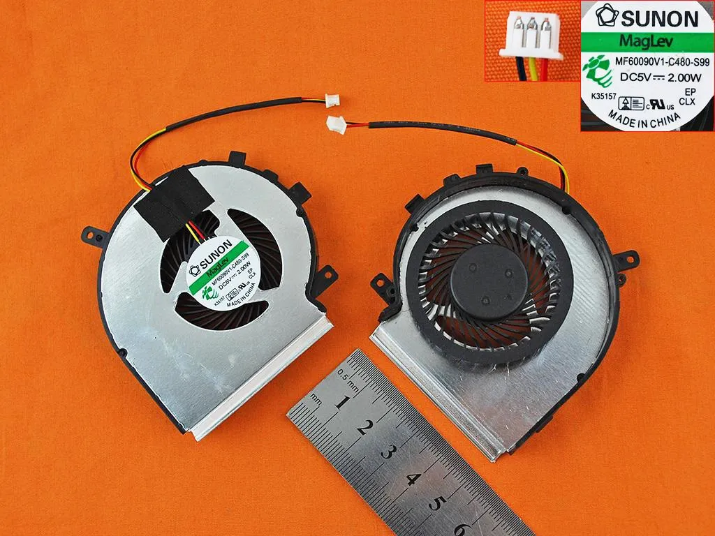 Msi Ge62 Ge72 Pe60 Pe70 Gl62 Gl72 (3 Pin) Cpu Fan Mf60090v1-C480-S99