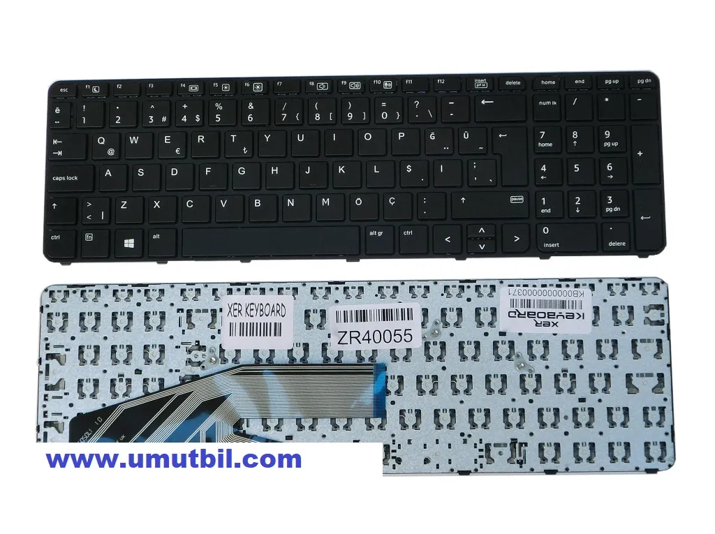 Hp 450 G3, Hp Probook 450 G3, 455 G3, 470 G3 Klavye Türkçe Çerçeveli