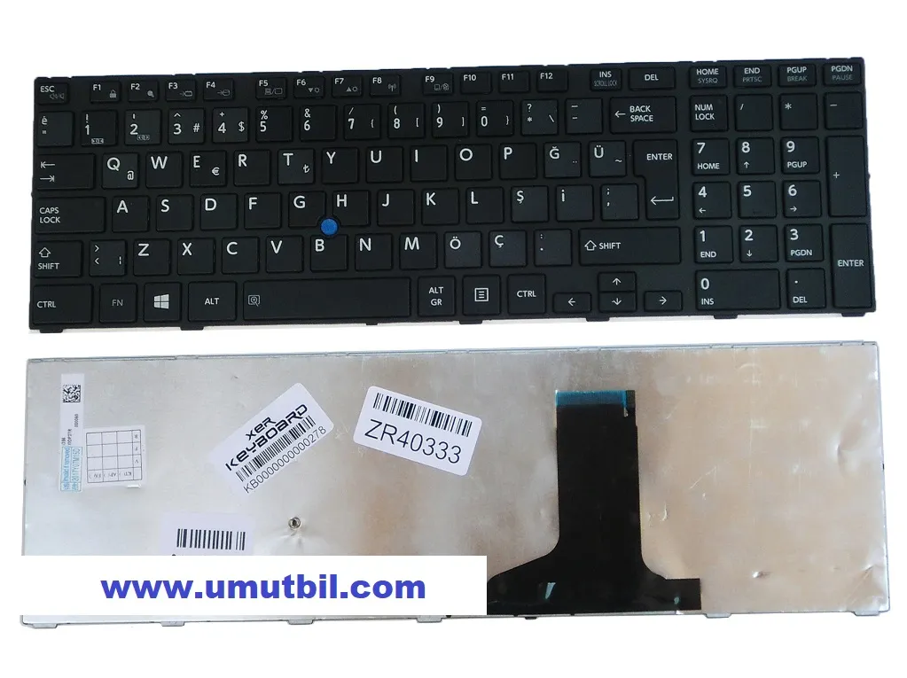Toshiba Tecra A50-A, Toshiba A50-A-1EF, Toshiba W50-A, Toshiba Tecra W50-A-118 Klavye Türkçe