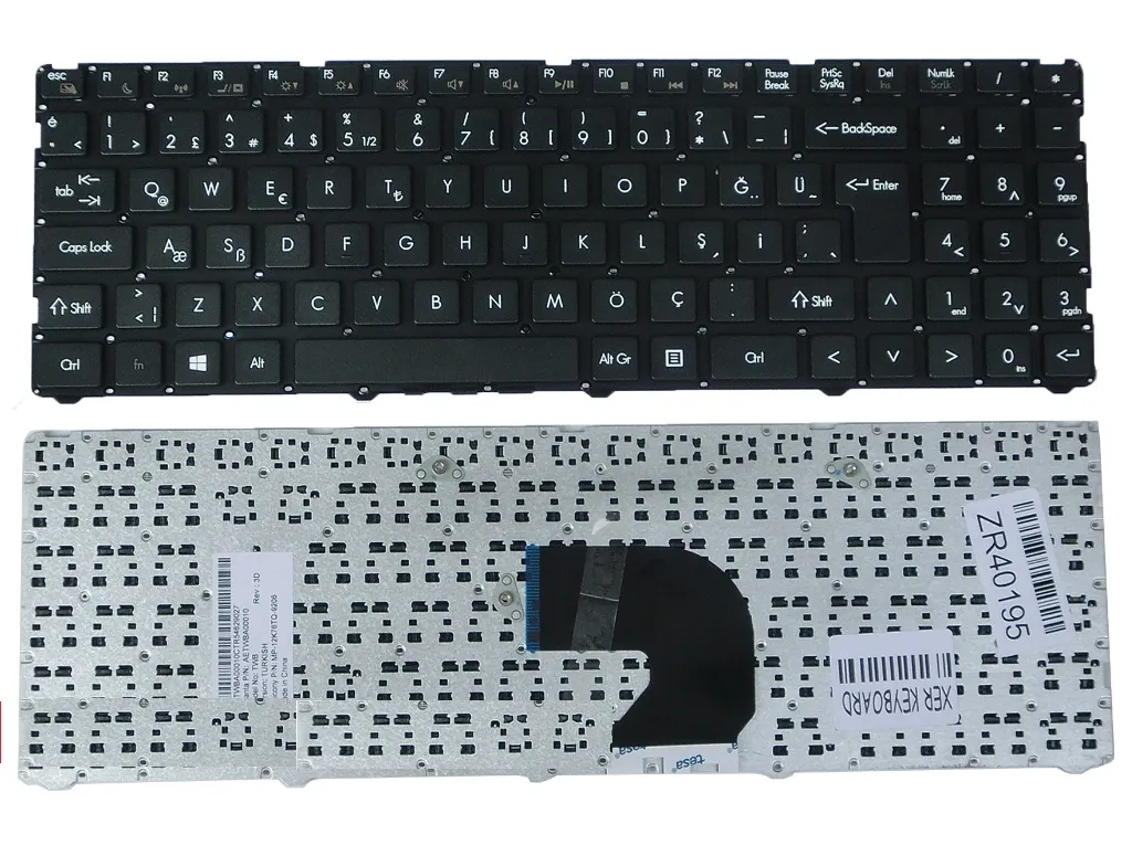 Grundig Casper TWB GNB 1566 B1 i3 , GNB 1584 A1 i5 , GNB 1589 B1 i5 , GNB 1691 B1 i7 AETWBU00010 AETWBA00010 MP-12K76TQ-9206 KLAVYE TUŞ TAKIMI