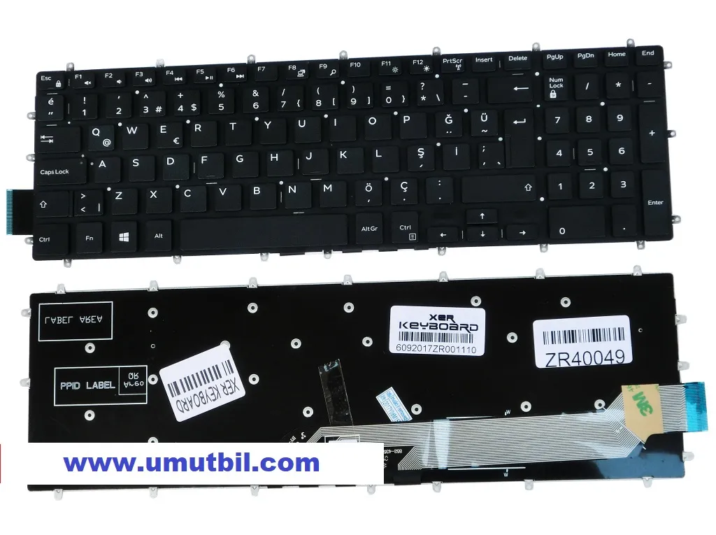 Dell inspiron 3585 P75F008 P75F 3581 P75F005 P75F Klavye Türkçe