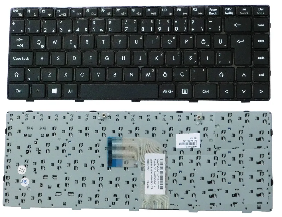 Grundig GNB 1452 B1 N2, GNB 1443 A1 B8, GNB 1444 A1 İ3 Klavye Türkçe JWU, V136346EK1 TR, AEJWUA00010