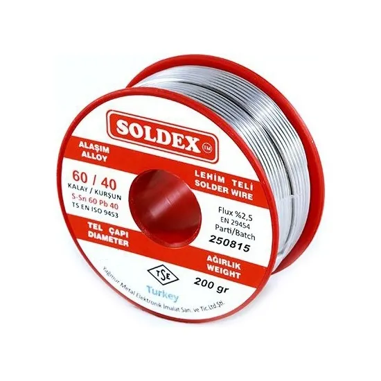 Soldex 200GR 0.50 MM İnce Lehim Teli SN60-PB40