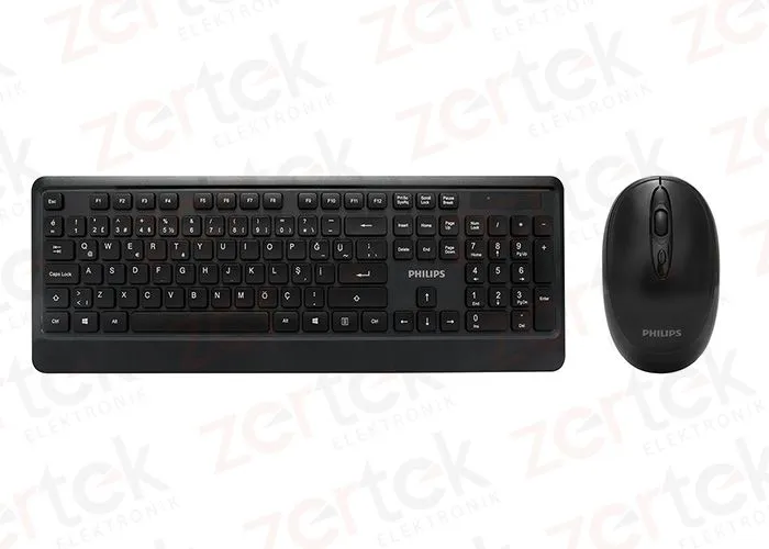 Philips SPT6394 Siyah Kablosuz Q Standart Klavye + Mouse Set