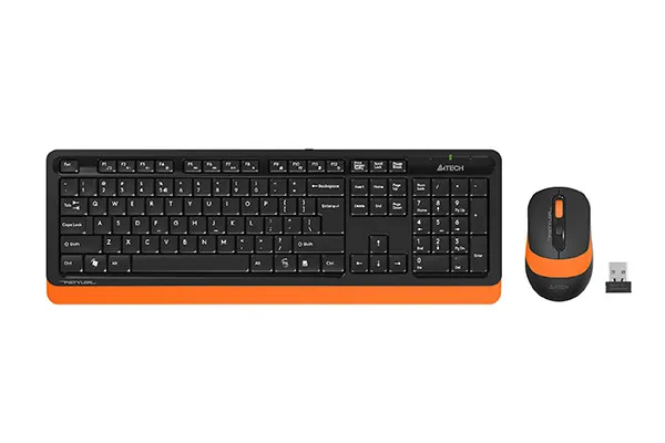 A4 Tech FG1010 Usb Kablosuz Q Multımedya Klavye + Mouse Set Turuncu