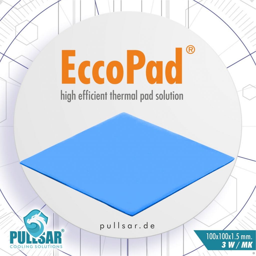 Pullsar EccoPad Thermal Pad 100*100*1.5 mm 3.0 W/m*k