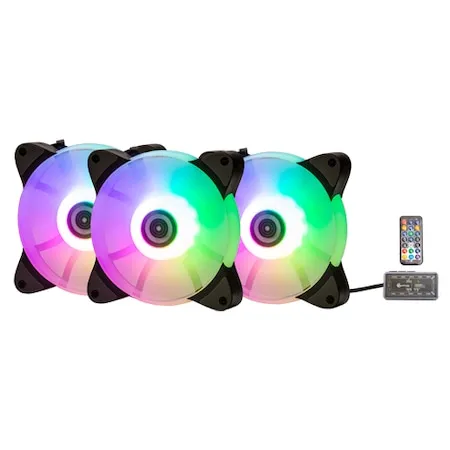 Performax Lumina RGB 120mm 3lü Kumandalı Fan Kit