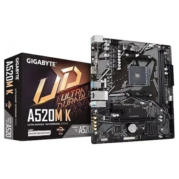 Gıgabyte A520M-K AM4 DDR4 5100Mhz OC Hdmı mATX Anakart