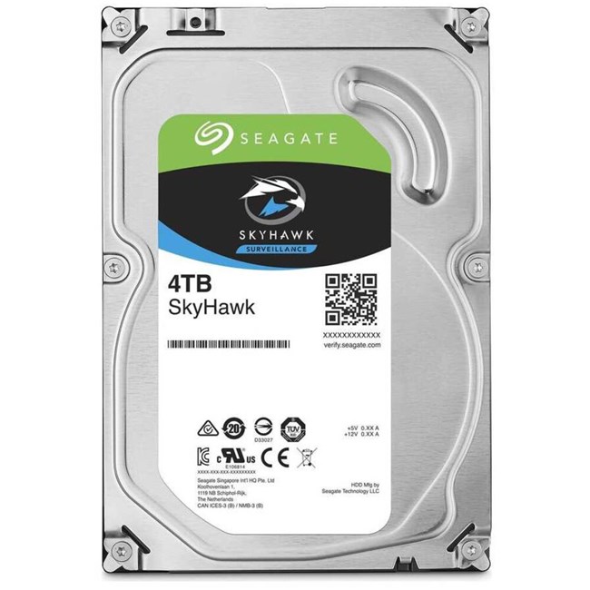 Seagate Skyhawk 3.5 4TB 5400Rpm SATA3 256MB 7/24 Güvenlik Diski ST4000VX016